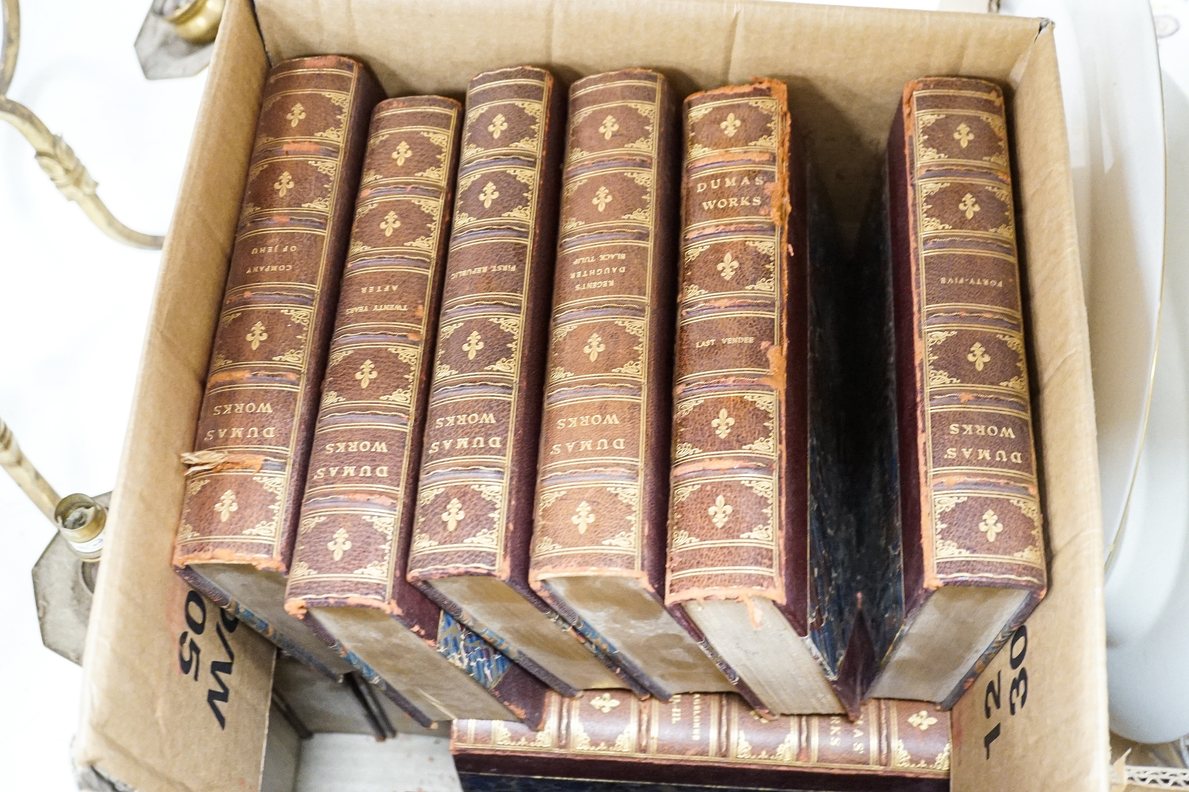 Dumas, Alexandre - Works, John Wanamaker of Paris, c.1900, half calf, 15 vols